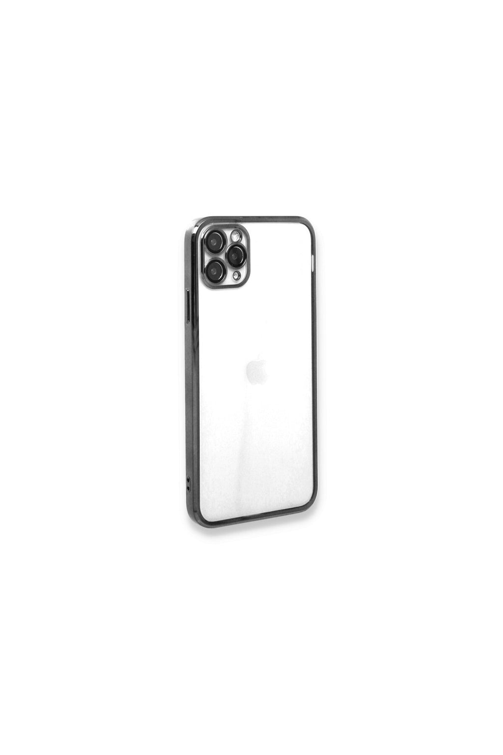 Apple iPhone 11 Pro Max Uyumlu Kılıf Lensli Silikon - Gümüş