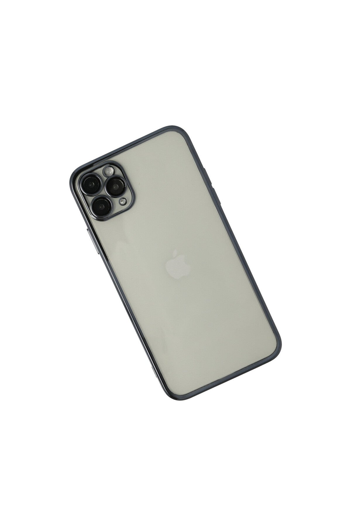 Apple iPhone 11 Pro Max Uyumlu Kılıf Lensli Silikon - Siyah