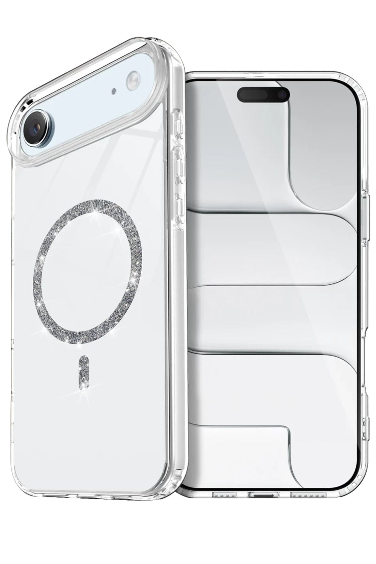 Apple iPhone 17 Air Uyumlu Live Diamond Magsafe Kapak - Şeffaf