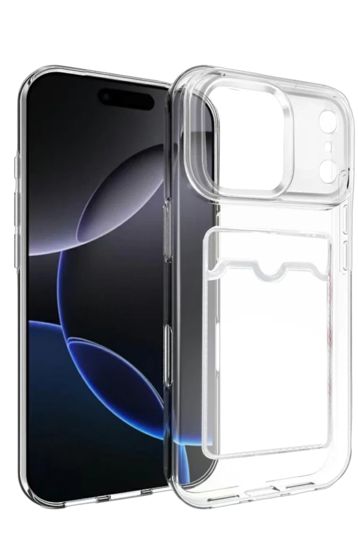 Apple iPhone 17 Pro Max Uyumlu Kart Şeffaf Silikon - Şeffaf