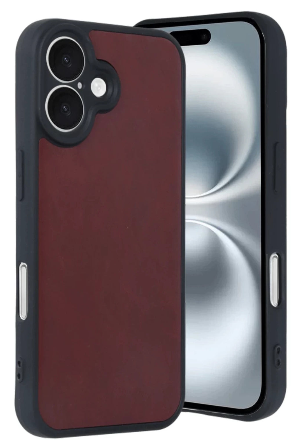 Apple iPhone 16 Uyumlu Kılıf Aras Deri Kapak - Bordo