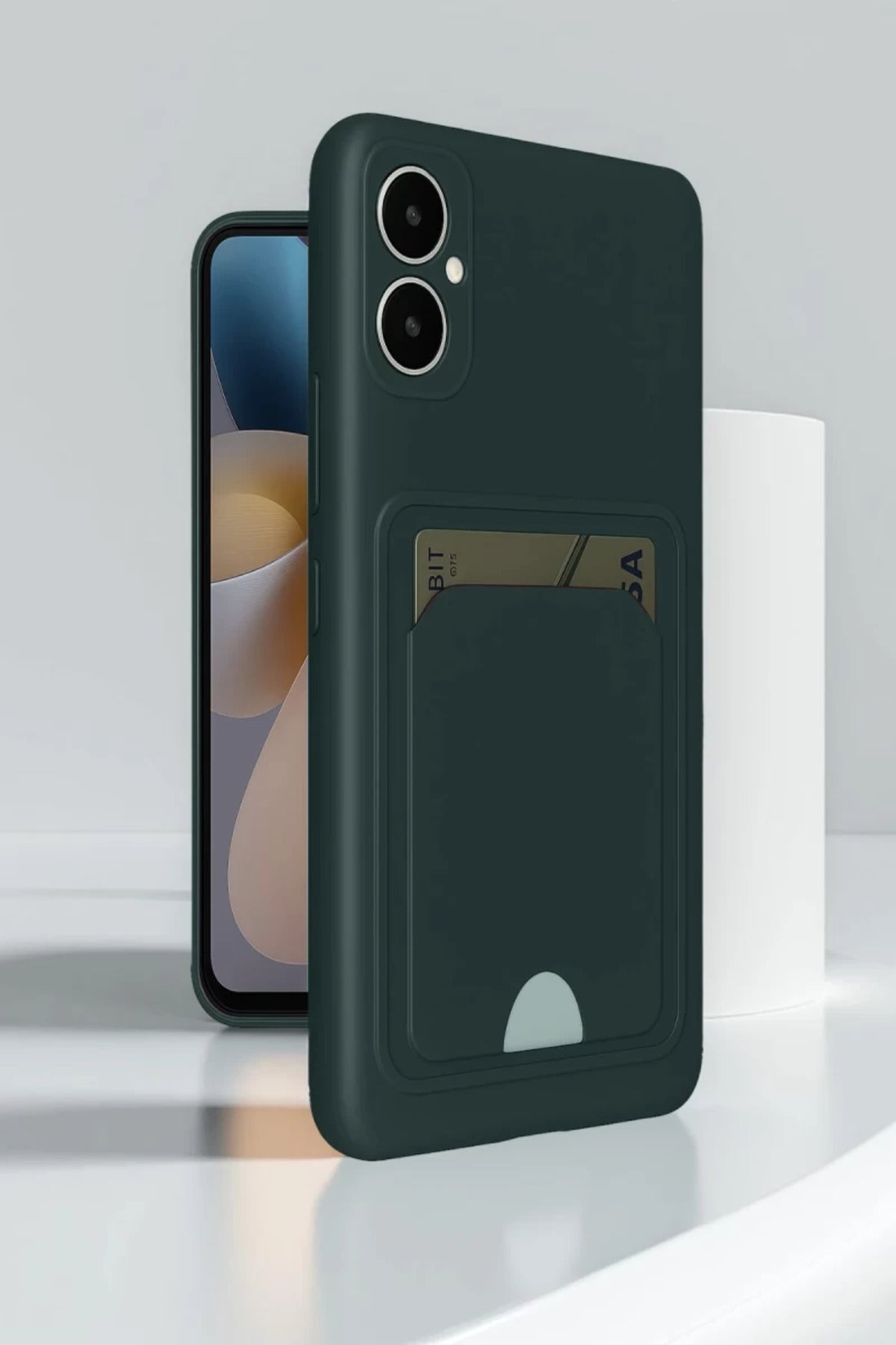 Samsung Galaxy A05 Uyumlu Kelvin Kartvizitli Silikon - Siyah