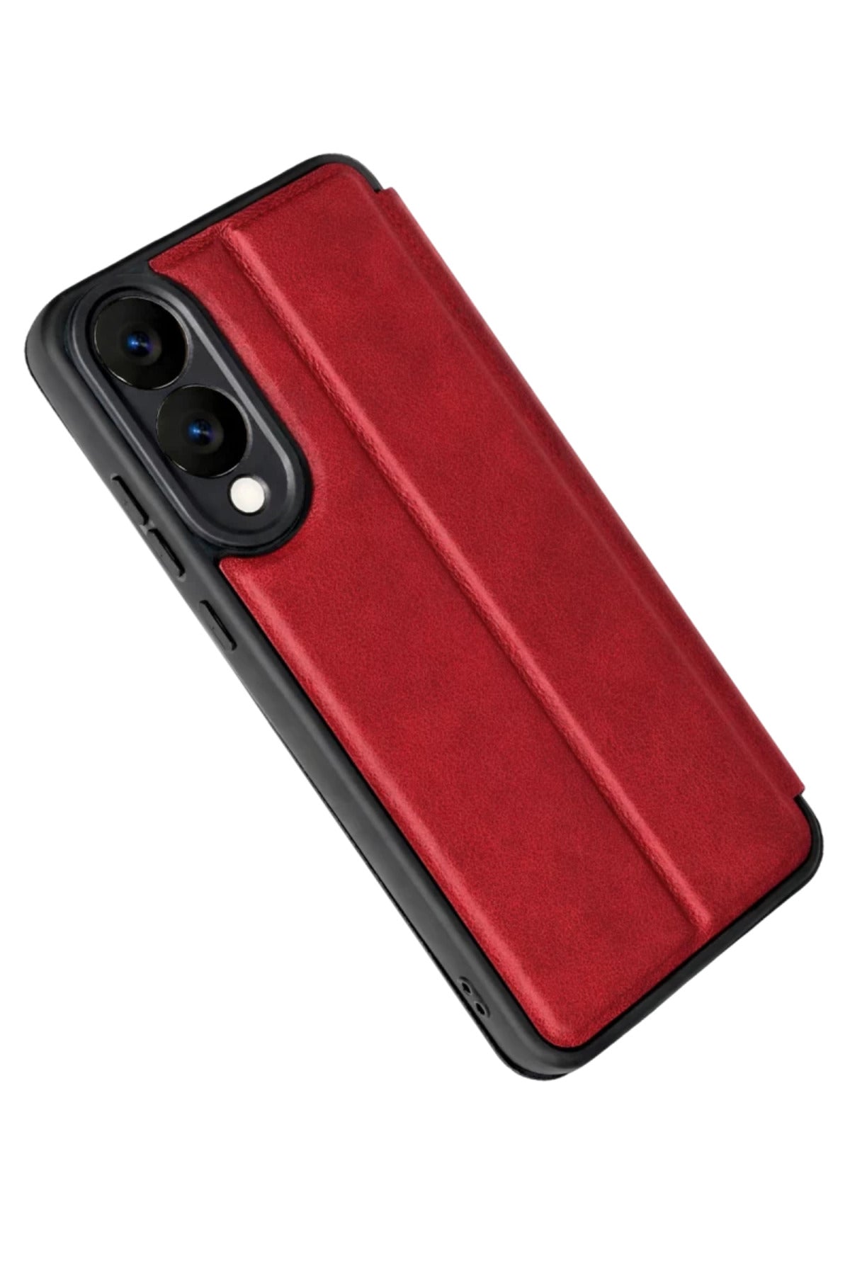 Samsung Galaxy S25 Uyumlu Edge Flip Cover - Kırmızı