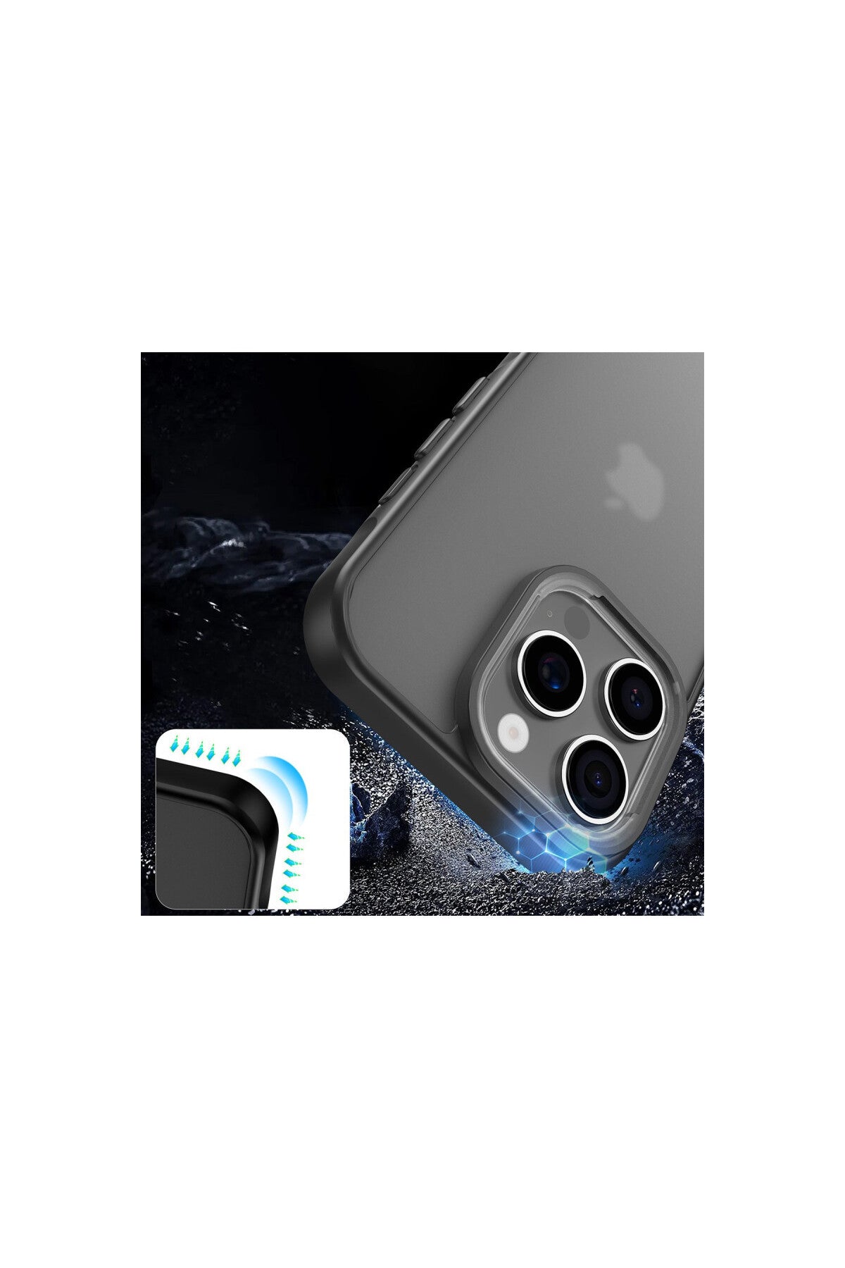 Apple iPhone 16 Pro Uyumlu Kılıf Elegant Kapak - Siyah