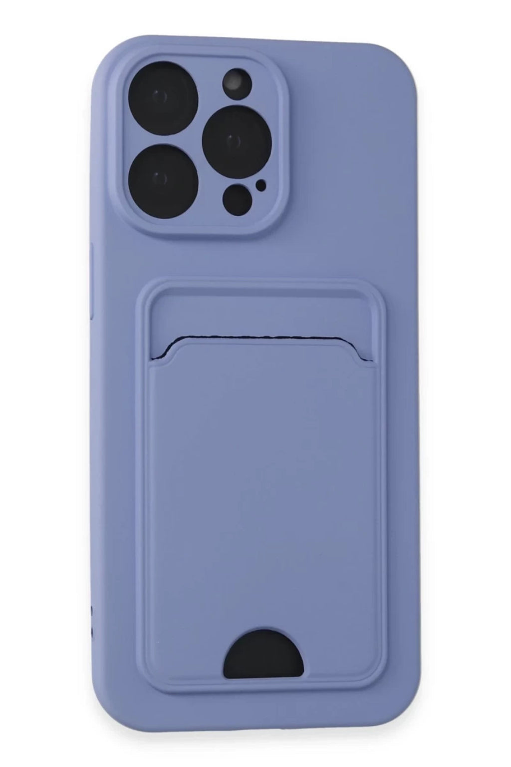 Apple iPhone 14 Pro Max Uyumlu Kılıf Kelvin Kartvizitli Silikon - Lila