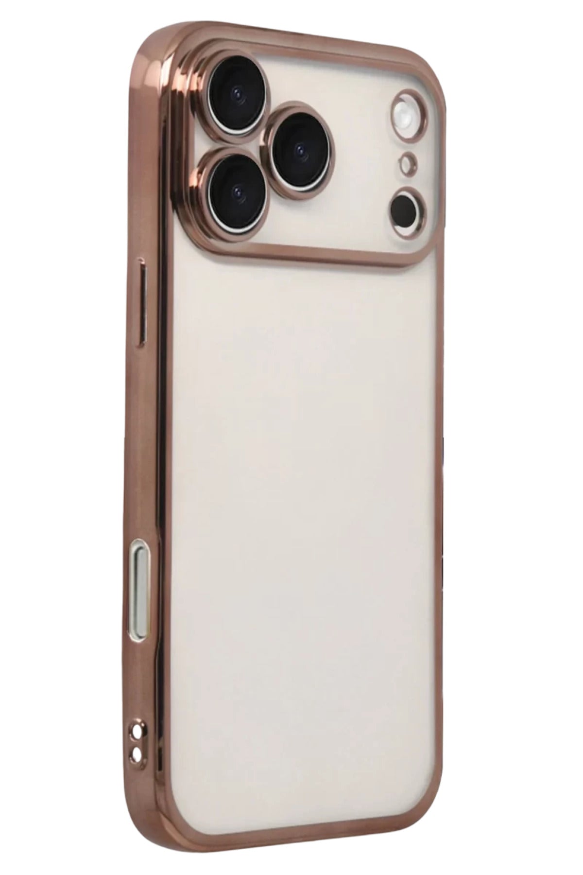 Apple iPhone 17 Pro Uyumlu Lensli Silikon - Çöl Titanyum