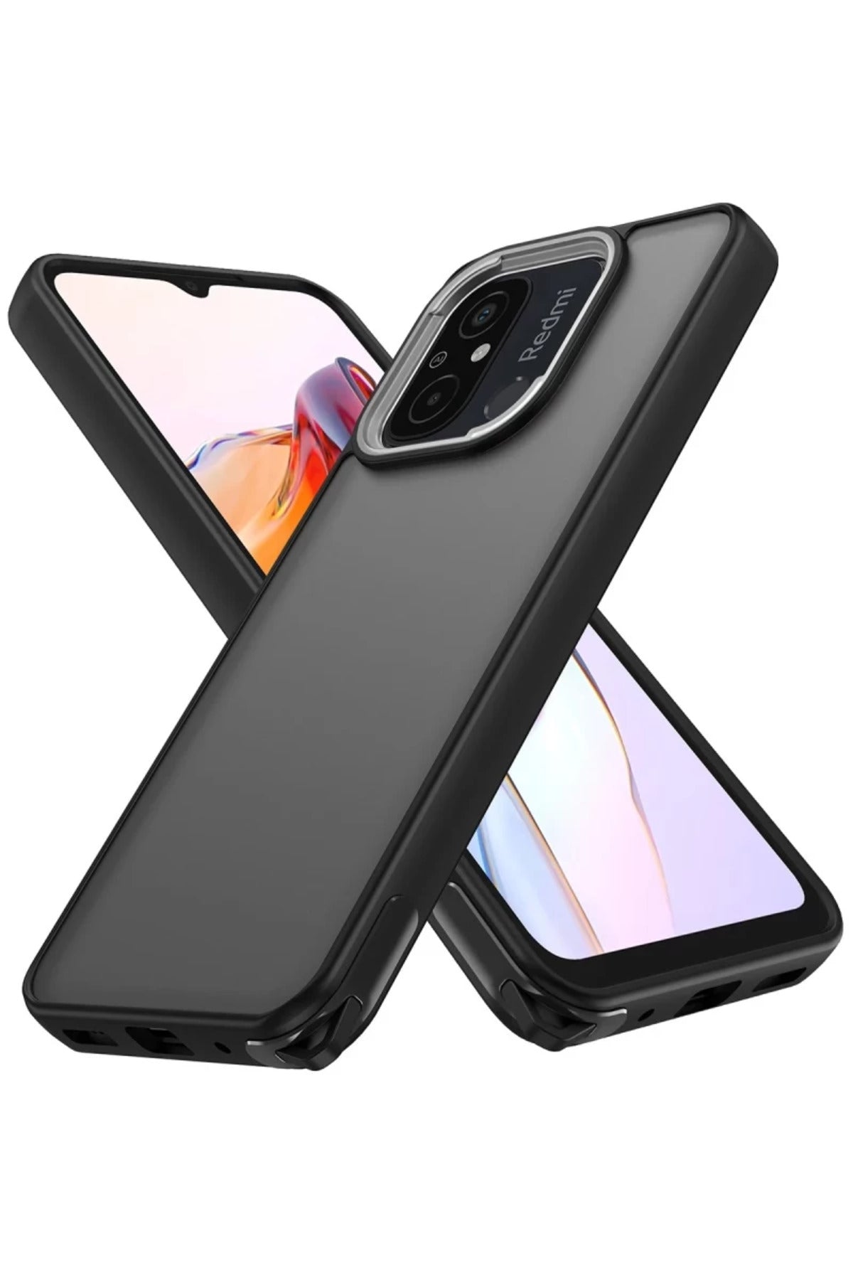 Xiaomi Redmi 12C Uyumlu Kılıf Elegant Kapak - Siyah