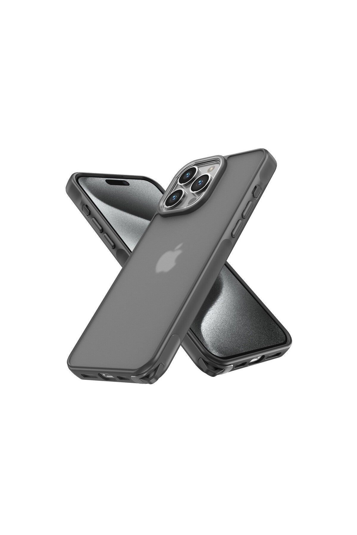 Apple iPhone 14 Pro Uyumlu Kılıf Elegant Kapak - Titan Gri