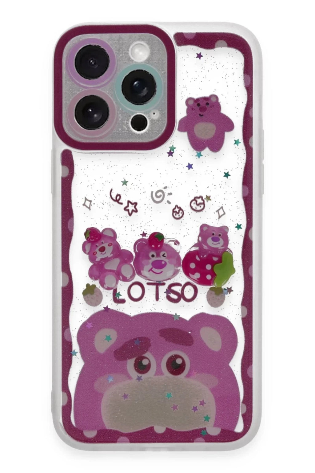 Apple iPhone 14 Pro Uyumlu Kılıf Sweet Desenli Silikon Kapak - Pembe
