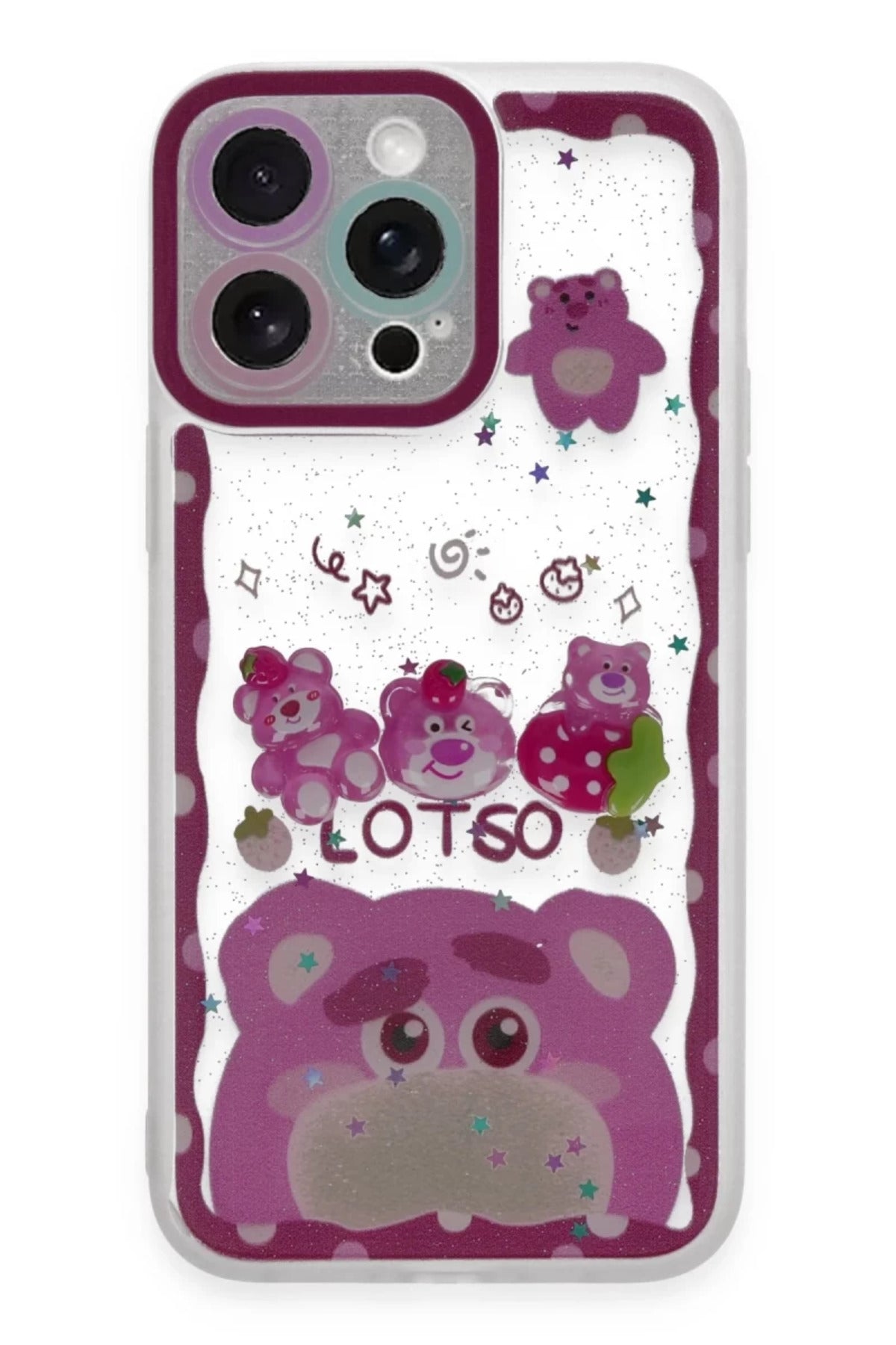 Apple iPhone 14 Pro Uyumlu Kılıf Sweet Desenli Silikon Kapak - Pembe
