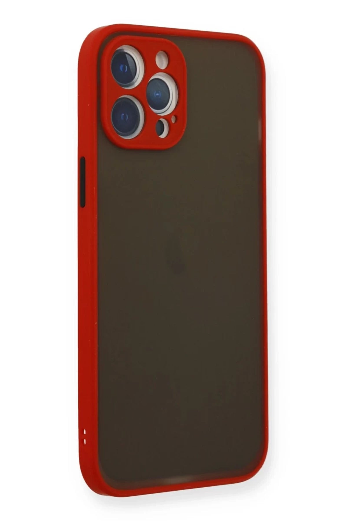 Apple iPhone 12 Pro Max Uyumlu Kılıf Montreal Silikon Kapak - Kırmızı