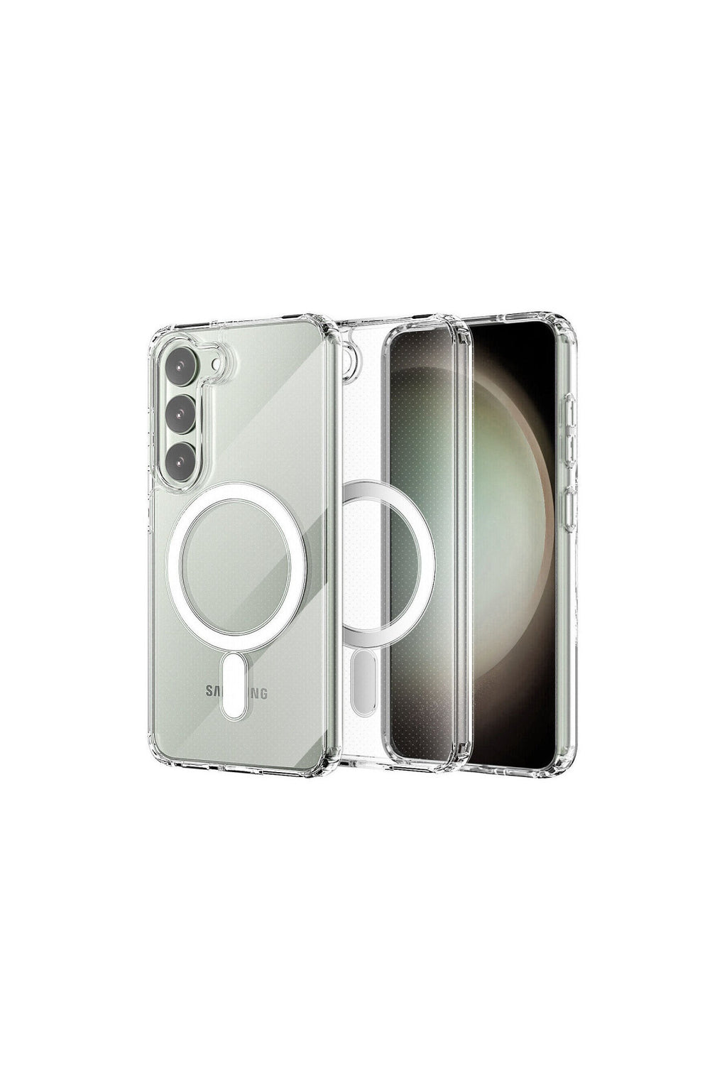Samsung Galaxy S23 Plus Uyumlu Kılıf Magneticsafe Şeffaf Silikon - Şeffaf