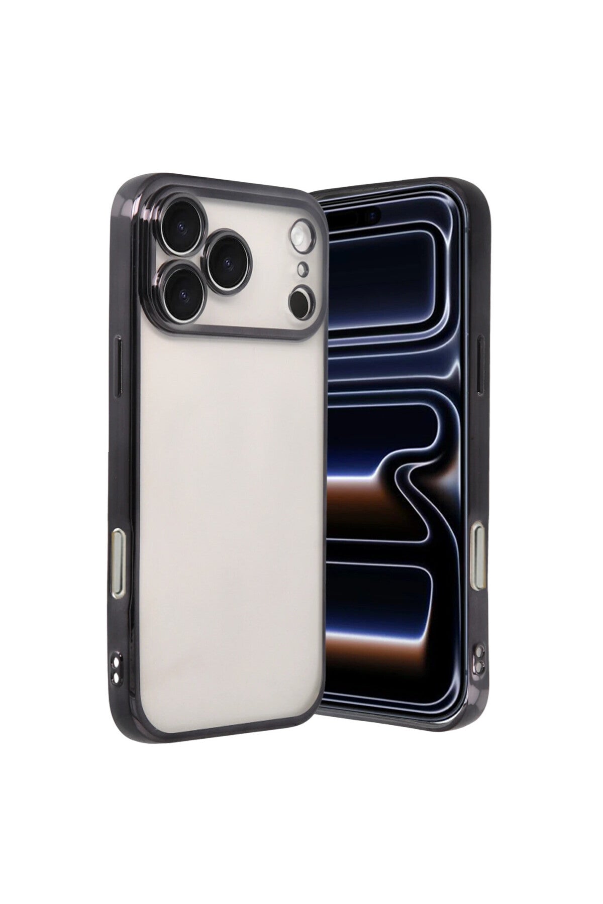Apple iPhone 17 Pro Max Uyumlu Lensli Silikon - Siyah