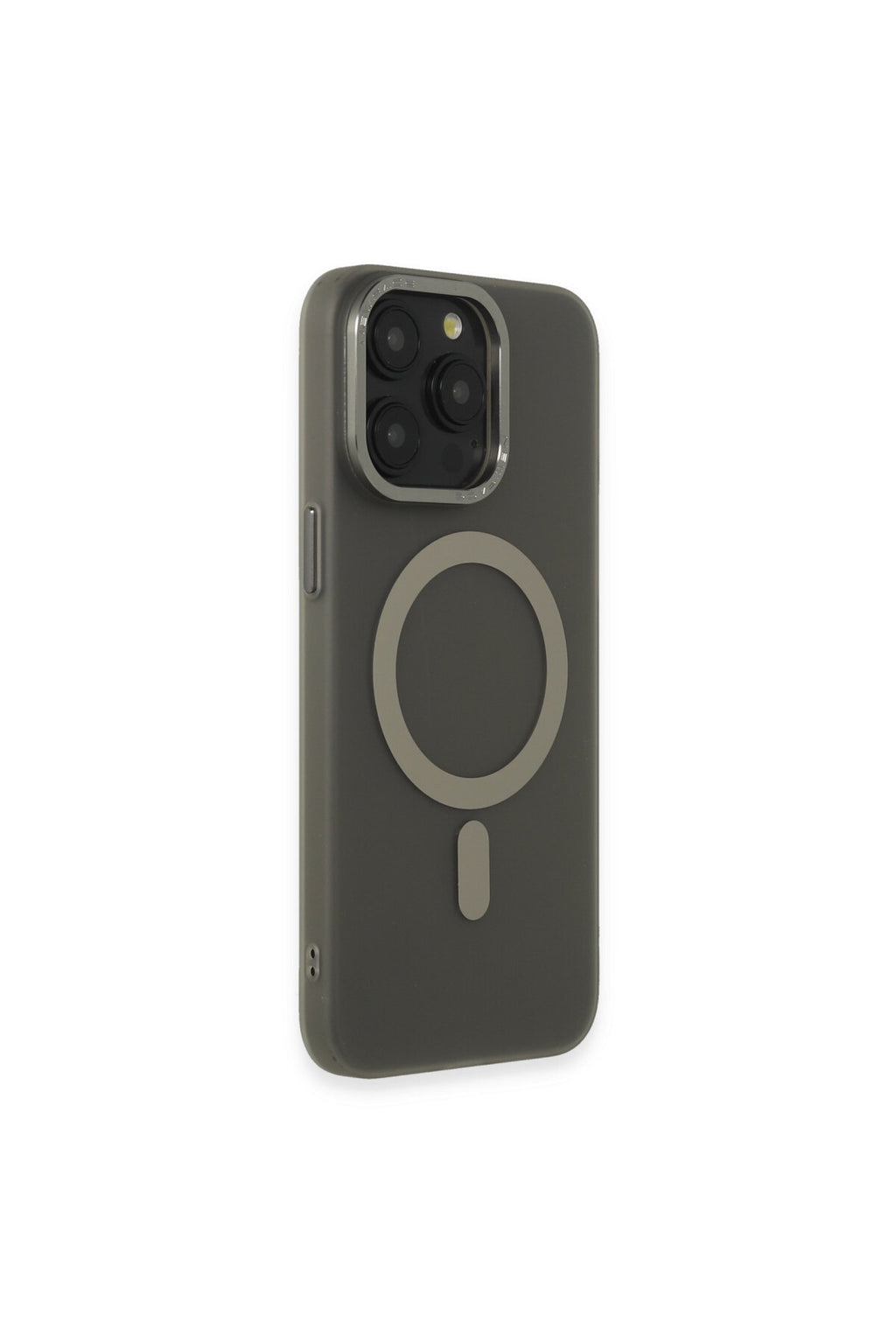Apple iPhone 15 Pro Uyumlu Kılıf Lodos Magneticsafe Mat Kapak - Titan Gri