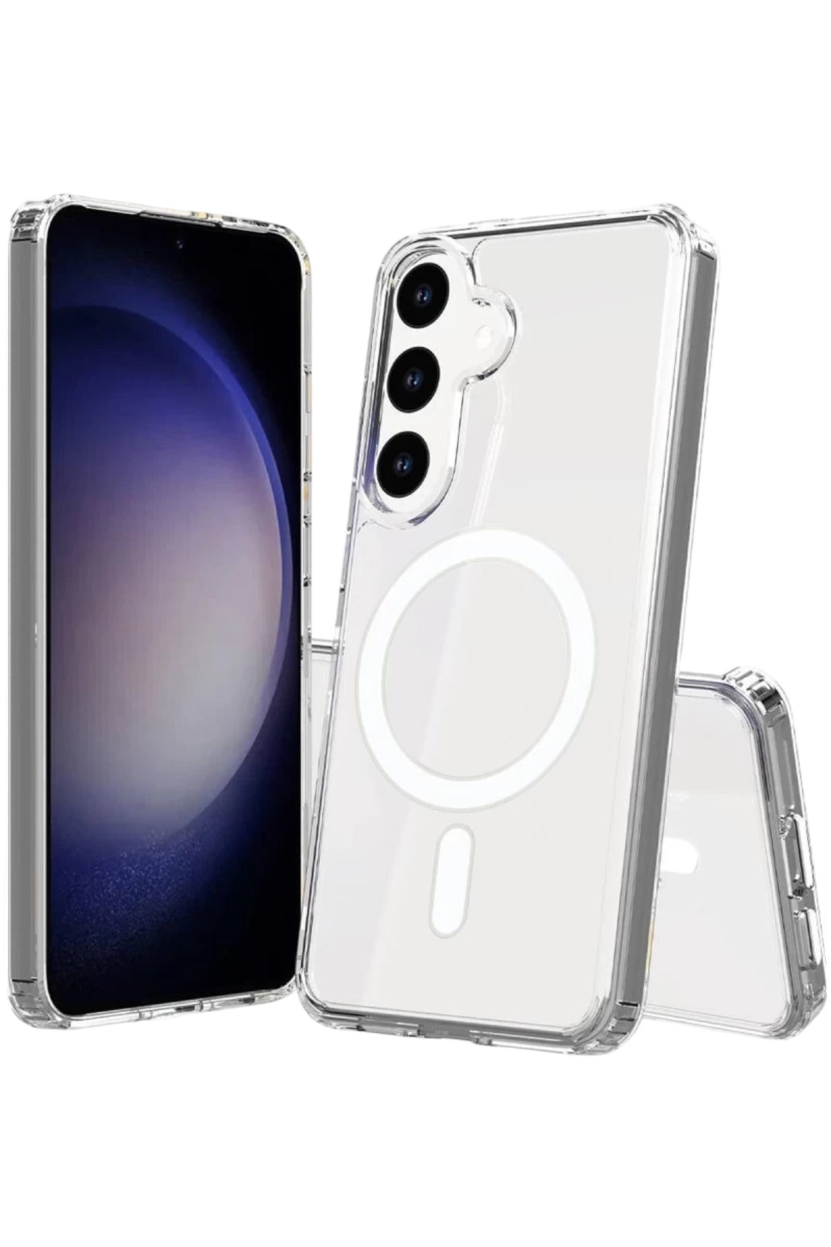 Samsung Galaxy S26 Plus Uyumlu Magneticsafe Şeffaf Silikon - Şeffaf