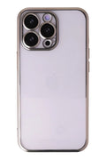 Apple iPhone 13 Pro Uyumlu Kılıf Lensli Silikon - Gold