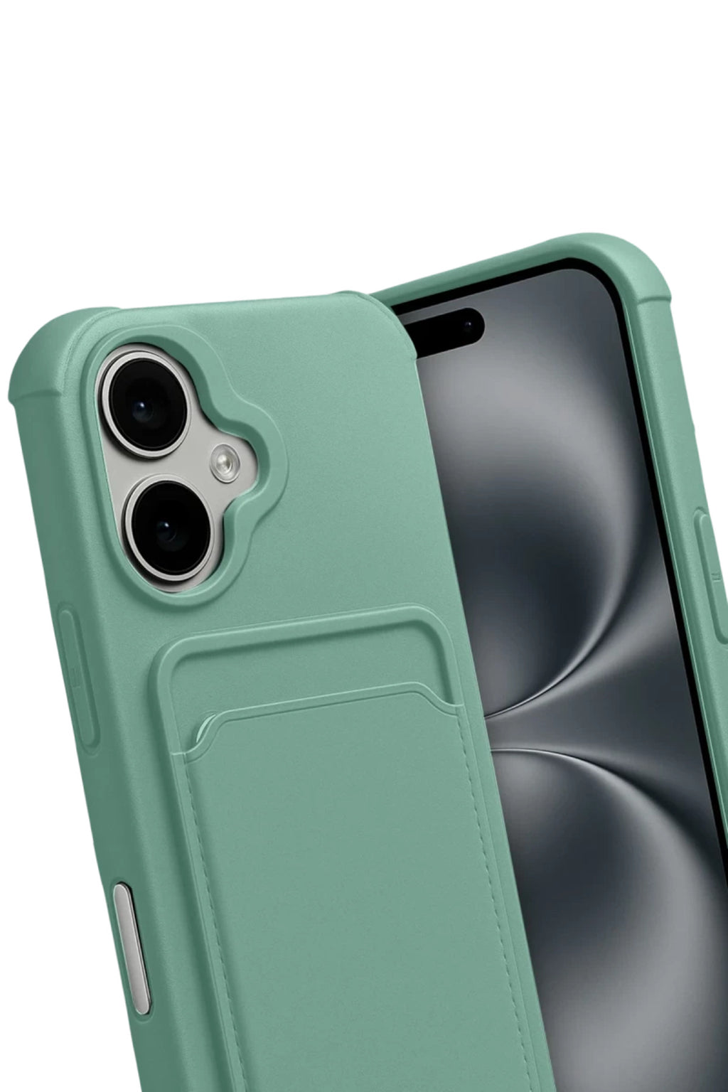 Apple iPhone 17 Uyumlu Kelvin Kartvizitli Silikon - Açık Yeşil