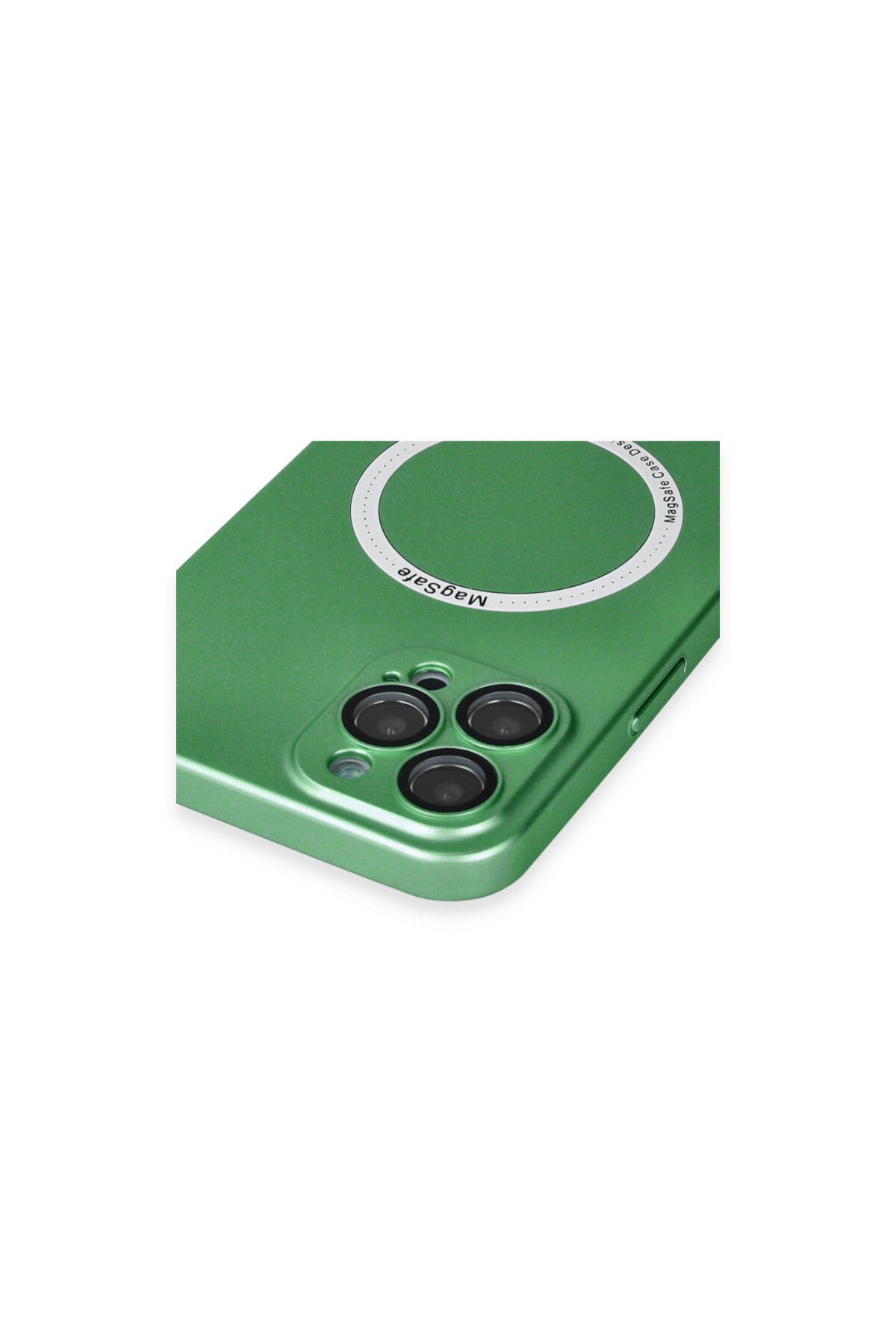 Apple iPhone 12 Pro Uyumlu Kılıf Jack Magneticsafe Lens Silikon - Yeşil