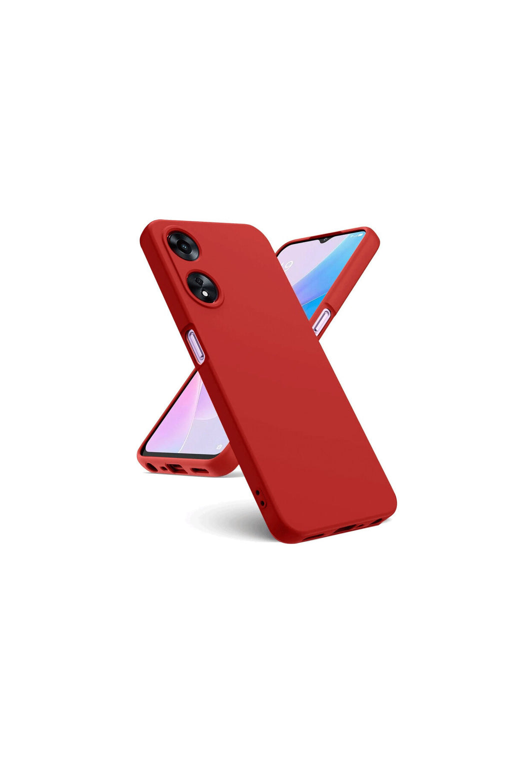 Oppo A38 Uyumlu Kılıf First Silikon - Kırmızı