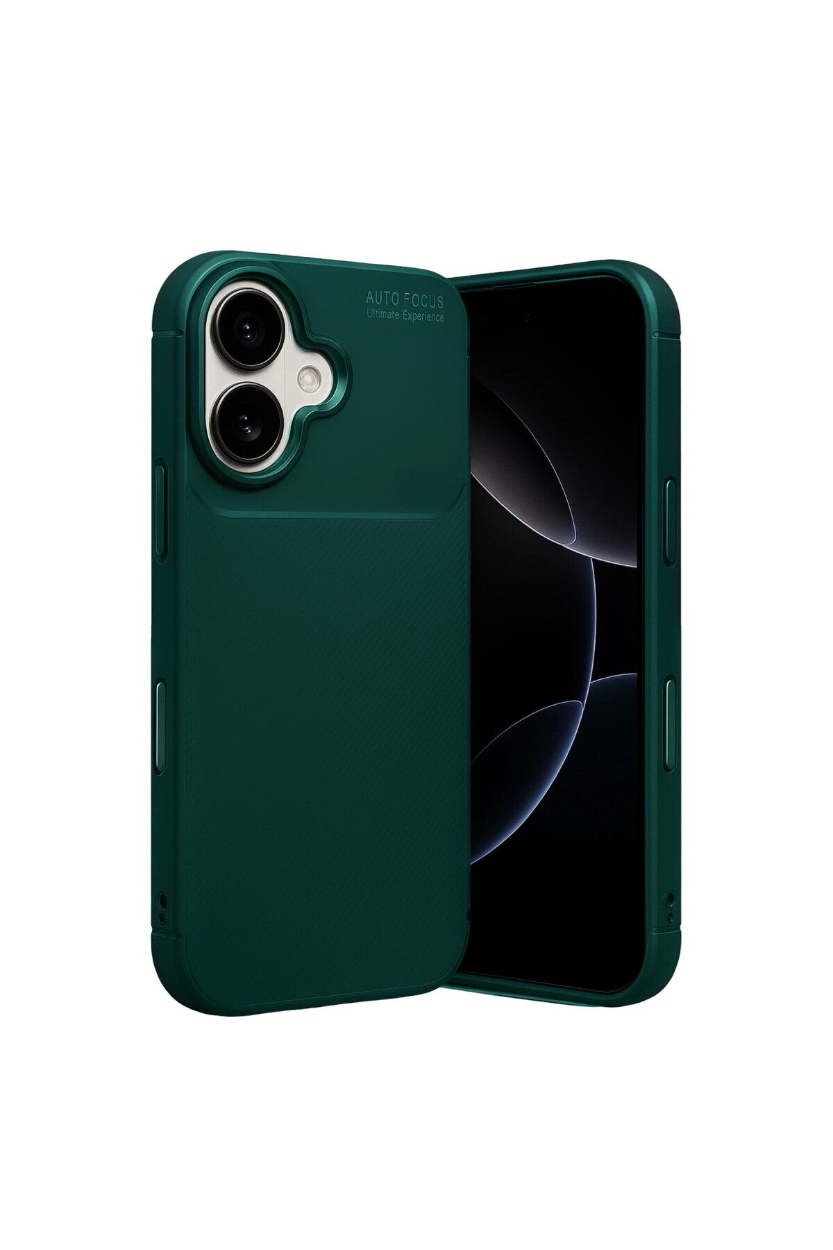 Apple iPhone 17 Uyumlu Auto Focus Karbon Kapak - Koyu Yeşil