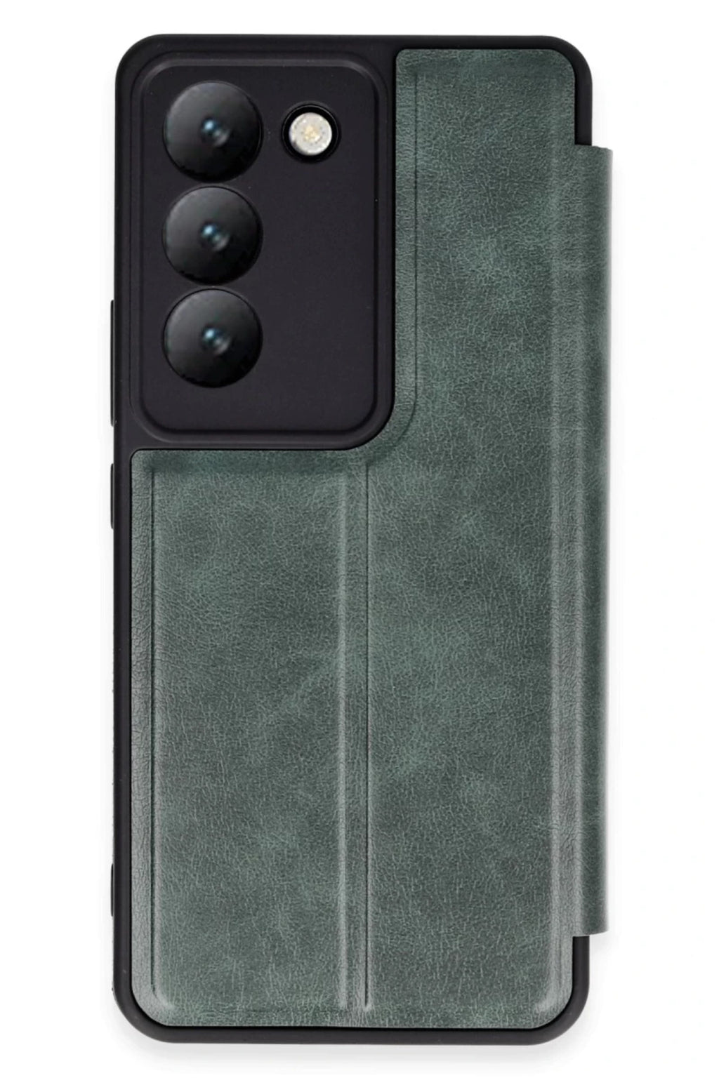 Vivo V30 Lite 4G Uyumlu Kılıf Flip Cover - Koyu Yeşil