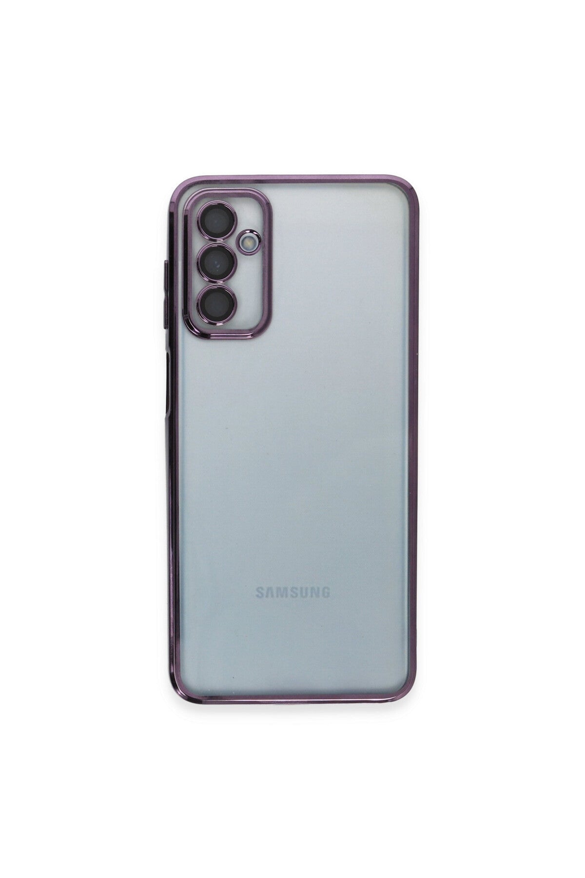 Samsung Galaxy M23 Uyumlu Kılıf Lensli Silikon - Mor