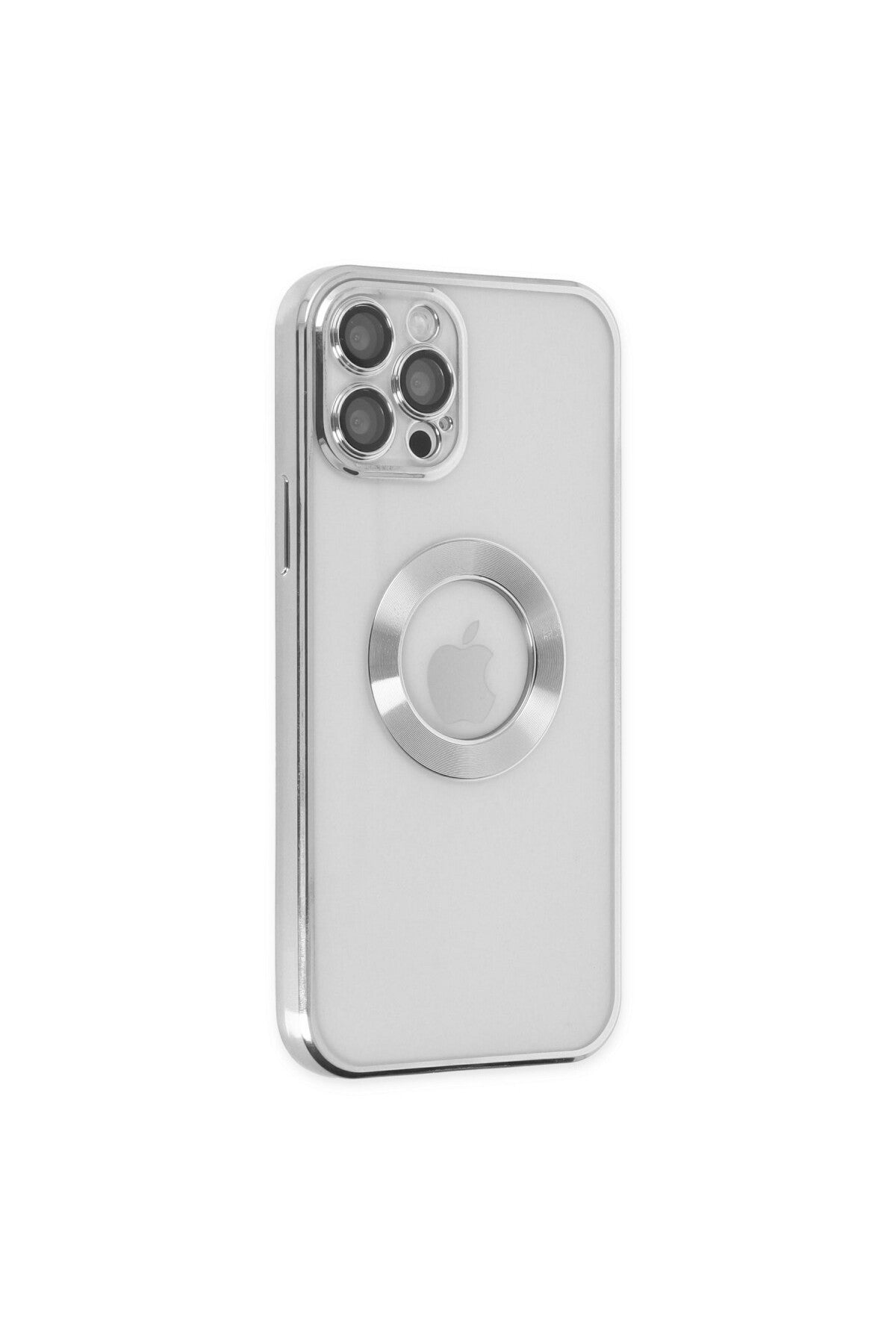 Apple iPhone 12 Pro Uyumlu Kılıf Slot Silikon - Gümüş