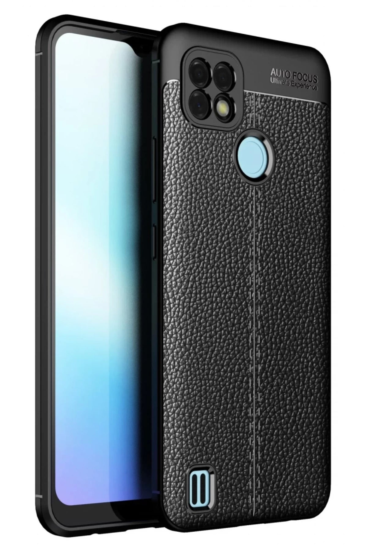 Realme C21 Uyumlu Kılıf Auto Focus Kapak - Siyah