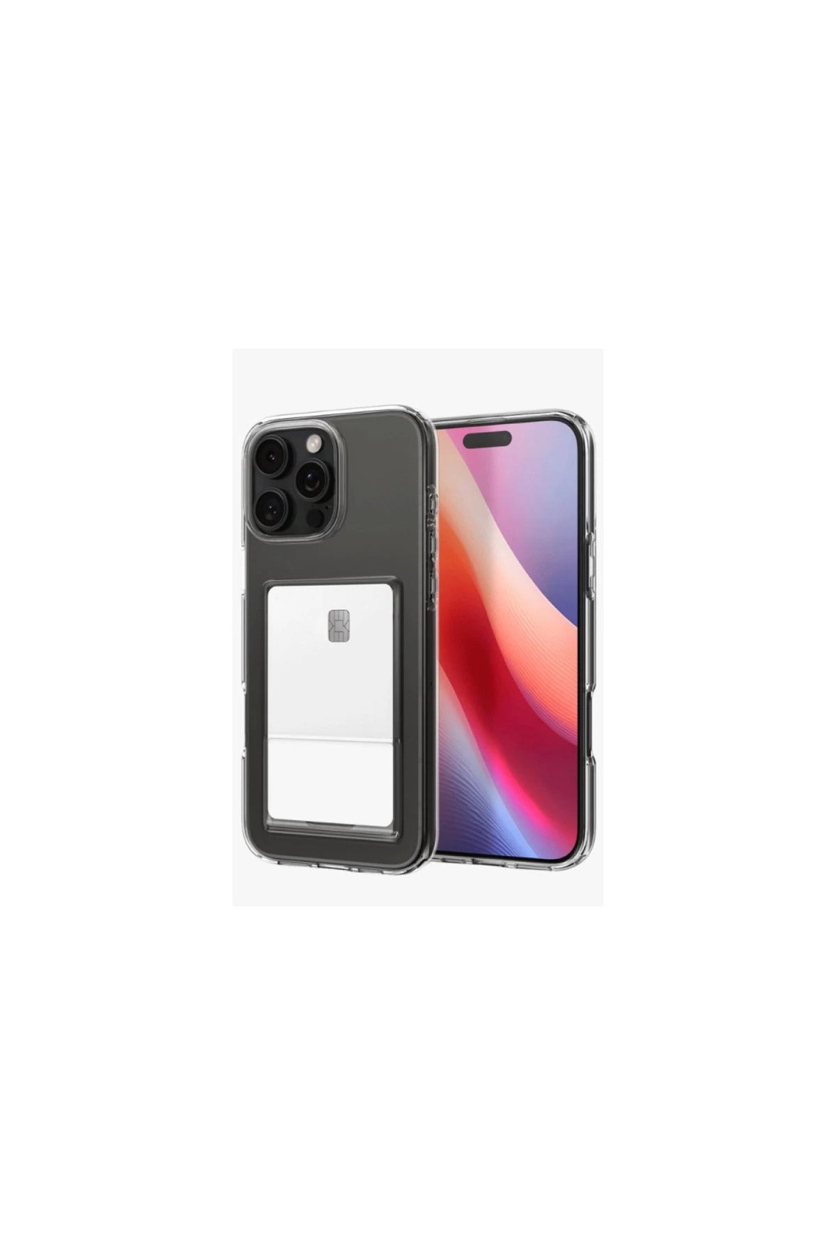 Apple iPhone 16 Pro Uyumlu Kılıf Kart Şeffaf Silikon - Şeffaf