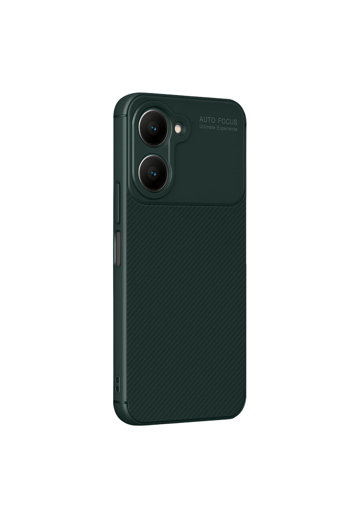 Vivo Y18 Uyumlu Kılıf Auto Focus Karbon Kapak - Koyu Yeşil