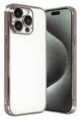 Apple iPhone 15 Pro Max Uyumlu Lensli Silikon - Titan Gri