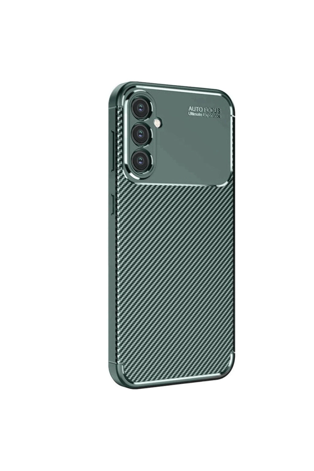 Samsung Galaxy S25 Uyumlu Kılıf Auto Focus Karbon Kapak - Koyu Yeşil