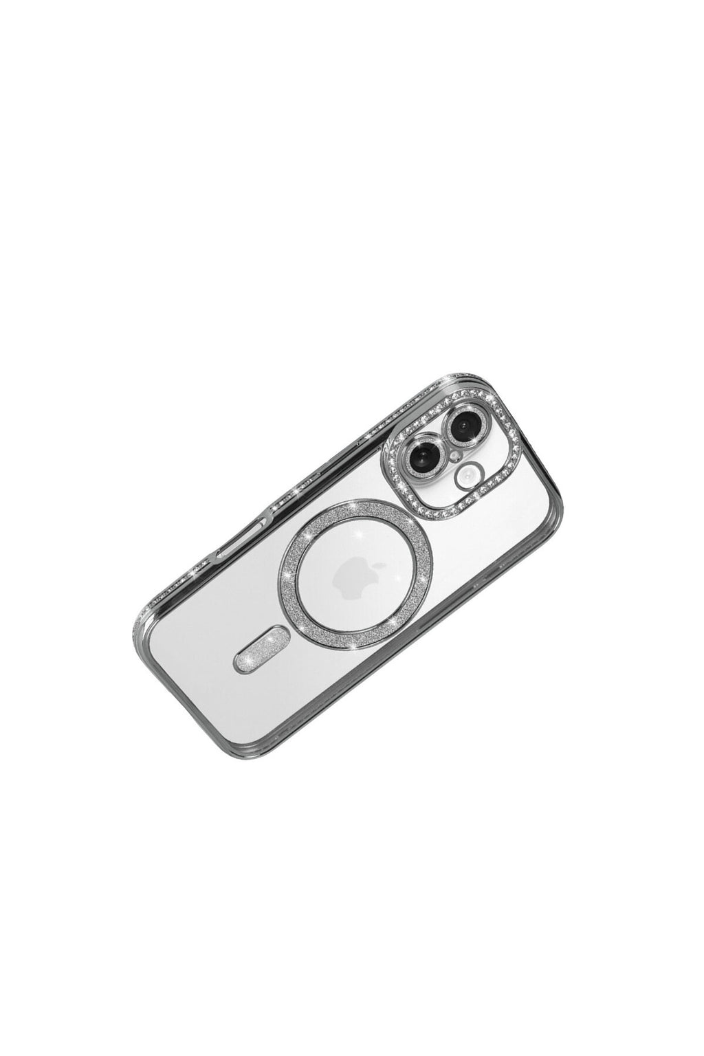 Apple iPhone 17 Uyumlu Joke Simli Magneticsafe Kılıf - Gümüş