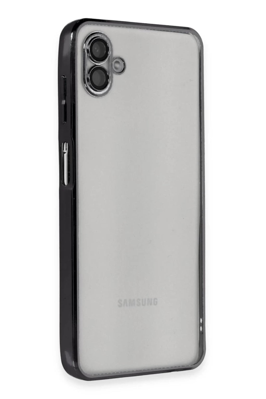 Samsung Galaxy A04 Uyumlu Kılıf Lensli Silikon - Siyah