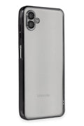 Samsung Galaxy A04 Uyumlu Kılıf Lensli Silikon - Siyah