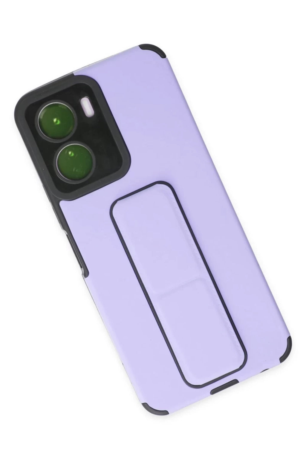 Vivo Y16 Uyumlu Kılıf Mega Standlı Silikon - Lila