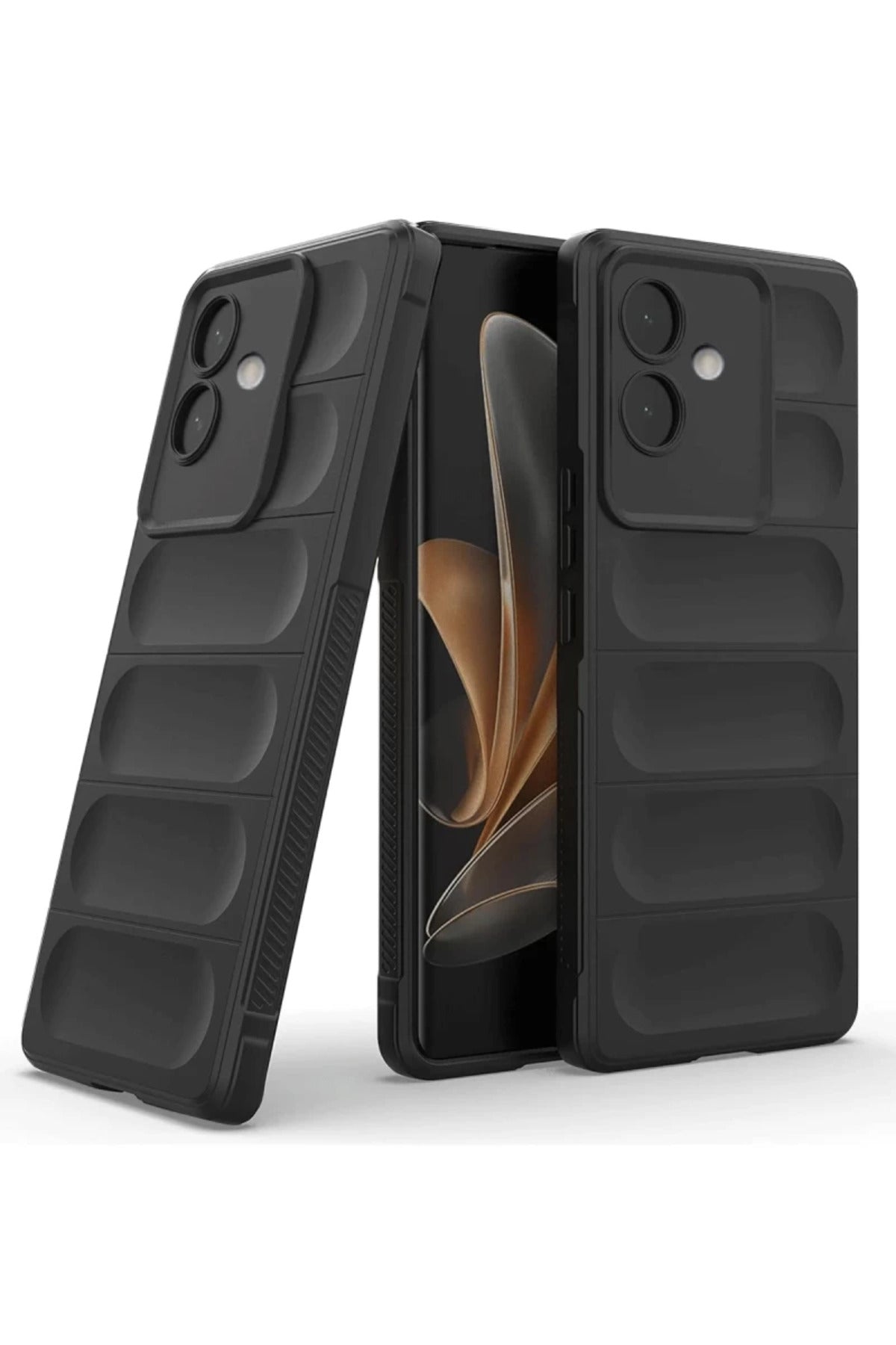 Oppo A3 Uyumlu Kılıf Optimum Silikon - Siyah
