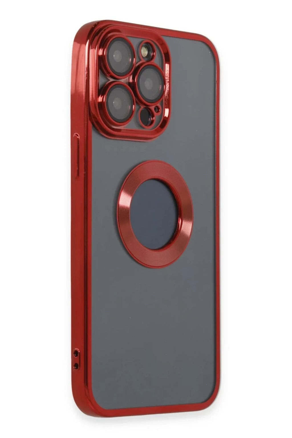 Apple iPhone 14 Pro Uyumlu Kılıf Slot Silikon - Kırmızı