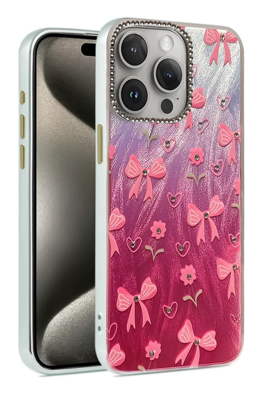 Apple iPhone 15 Pro Max Uyumlu Kılıf Blade Aynalı Desenli Kapak - Desen 3