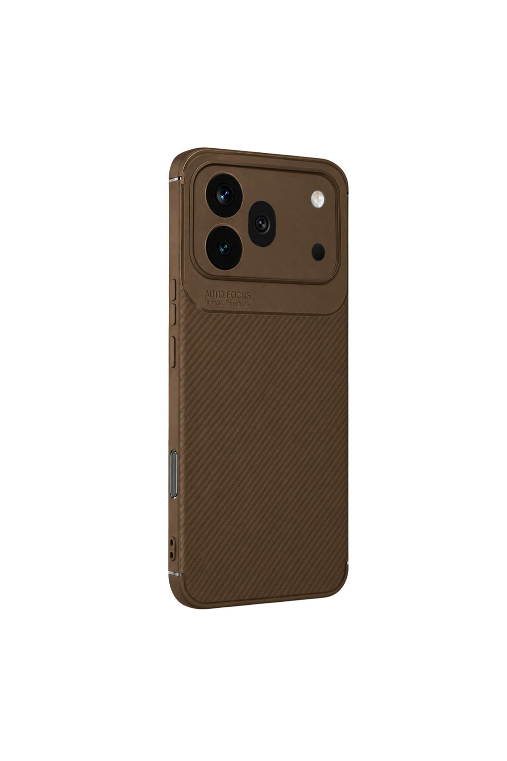 Huawei Honor 600 Pro Uyumlu Auto Focus Karbon Kapak - Kahverengi