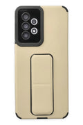 Samsung Galaxy A33 5G Uyumlu Kılıf Mega Standlı Silikon - Gold