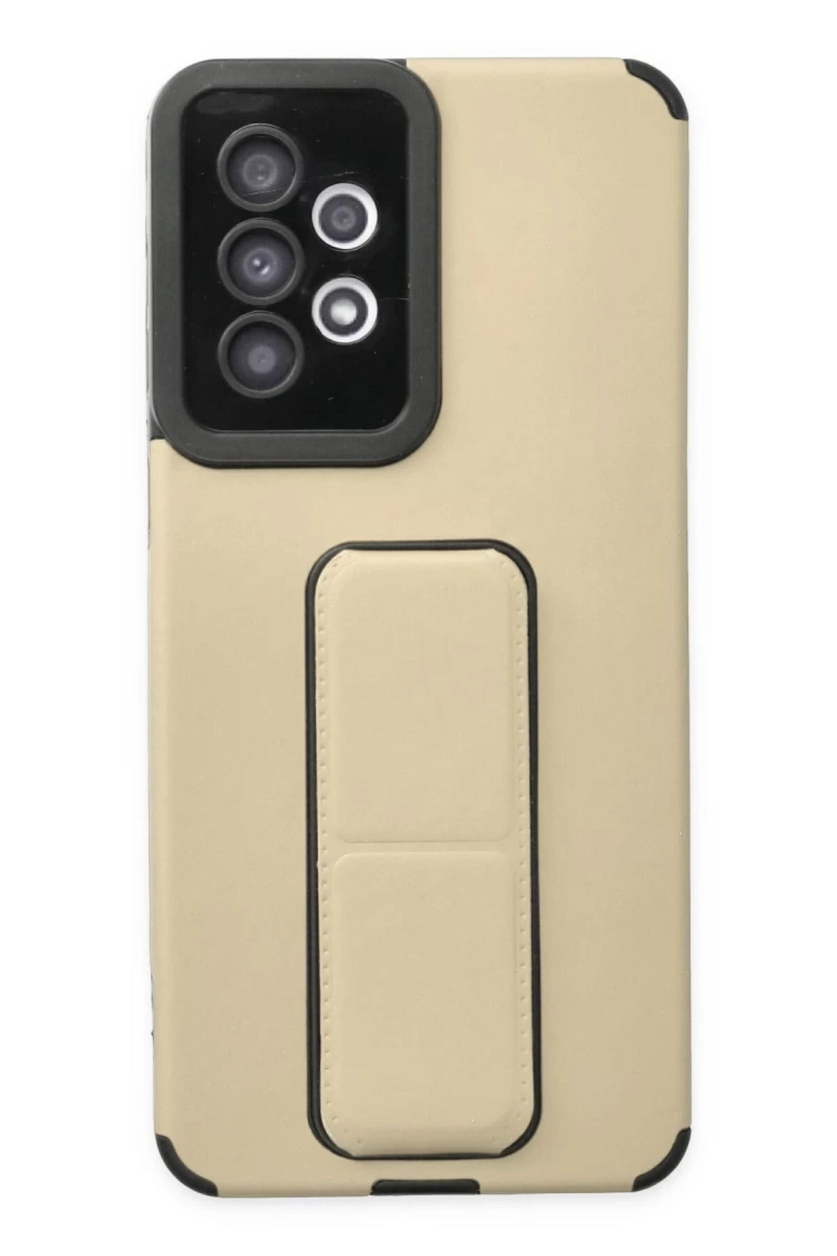Samsung Galaxy A33 5G Uyumlu Kılıf Mega Standlı Silikon - Gold