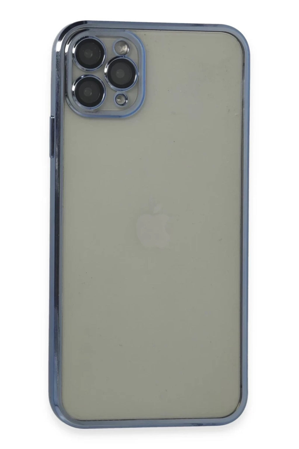 Apple iPhone 11 Pro Max Uyumlu Kılıf Lensli Silikon - Açık Mavi