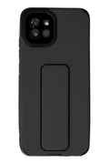 Samsung Galaxy A03 Uyumlu Kılıf Mega Standlı Silikon - Siyah