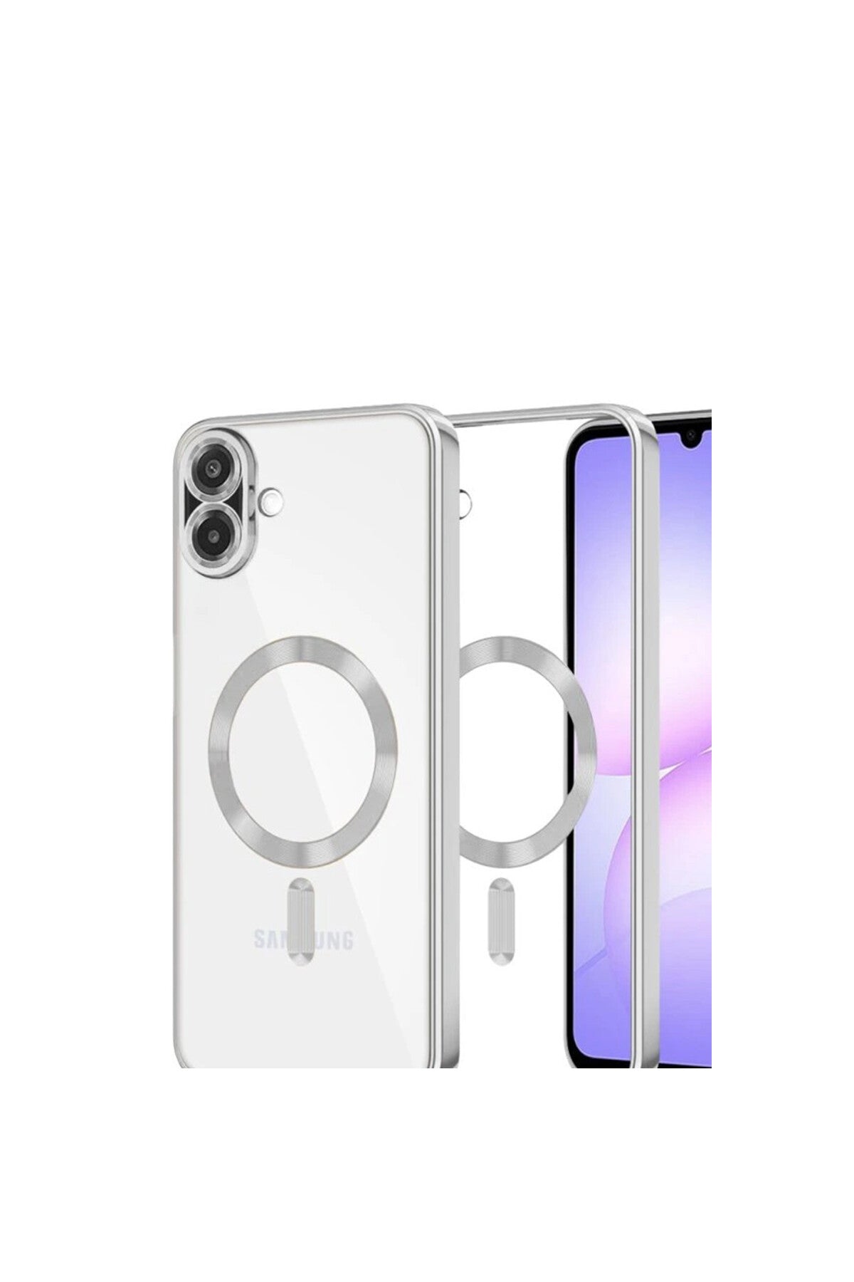 Samsung Galaxy A07 4G Uyumlu Kross Magneticsafe Kapak - Gümüş