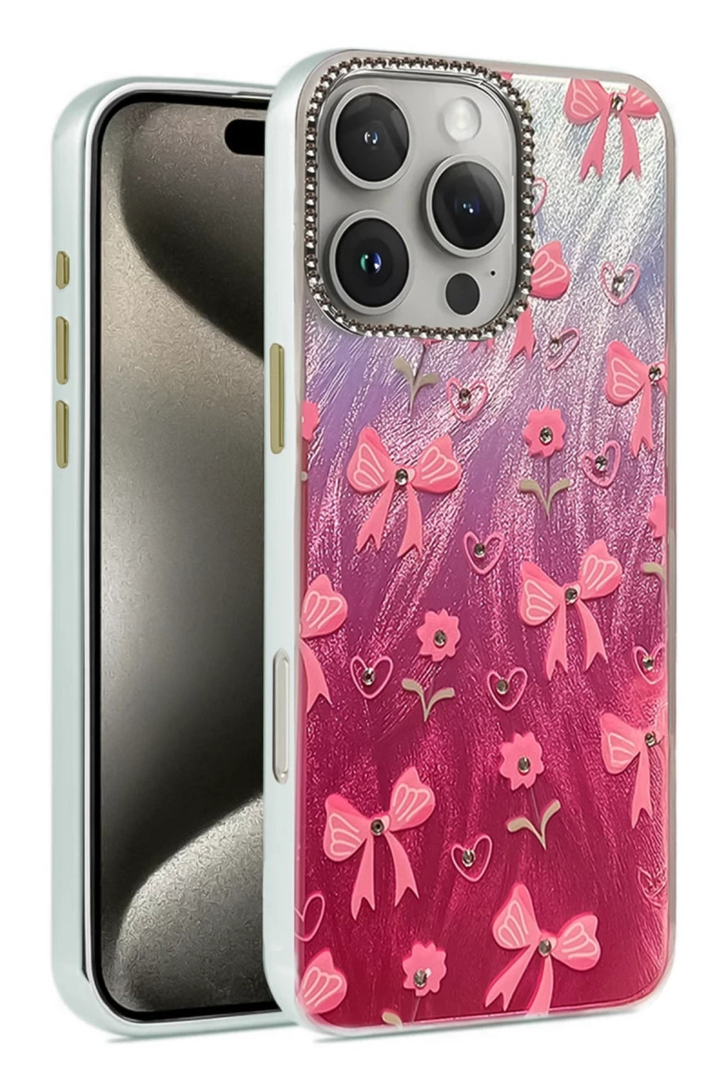 Apple iPhone 16 Pro Uyumlu Kılıf Blade Aynalı Desenli Kapak - Desen 3