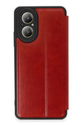 Realme 12 Lite Uyumlu Kılıf Flip Cover - Kırmızı