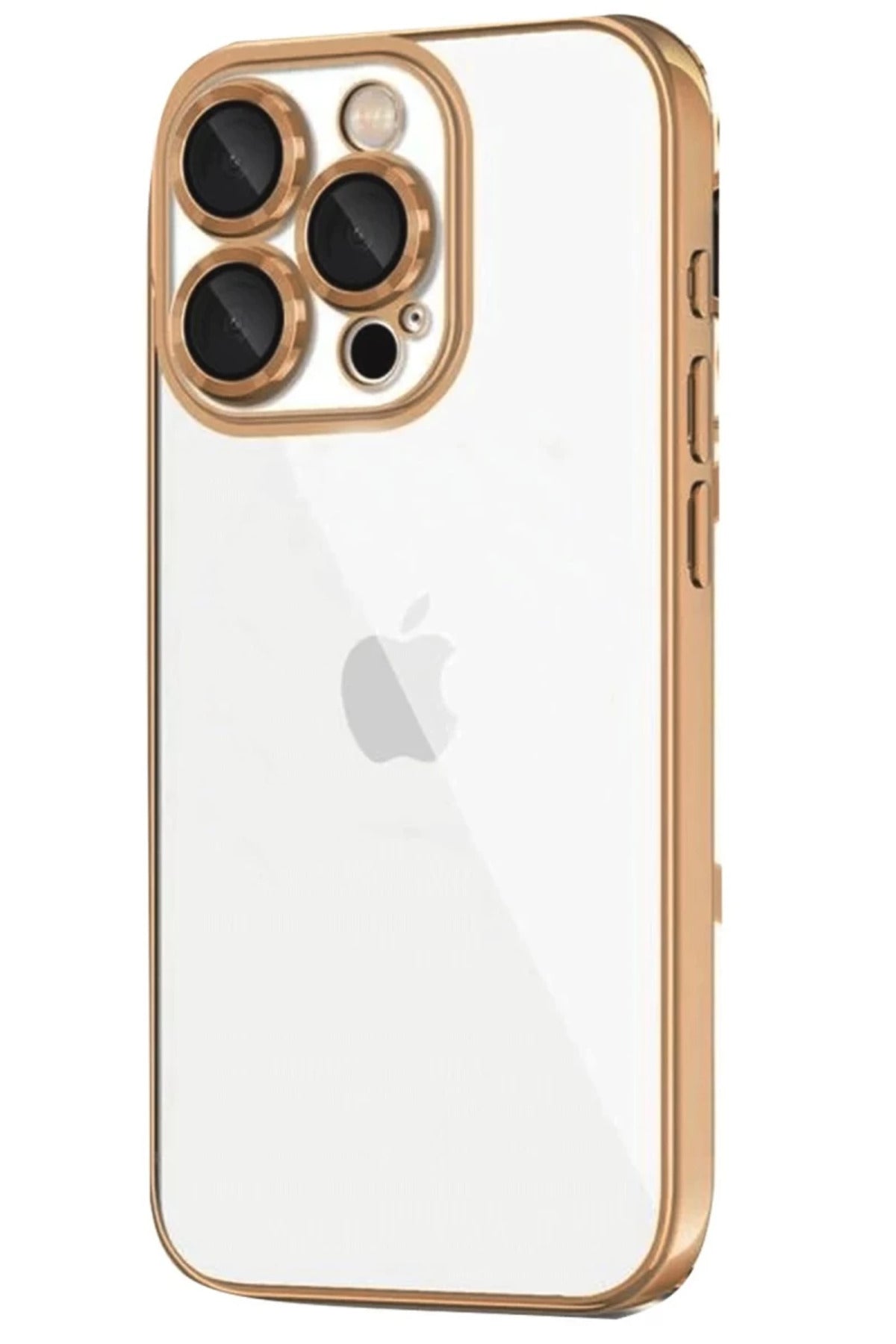 Apple iPhone 16 Pro Max Uyumlu Kılıf Lensli Silikon - Desert