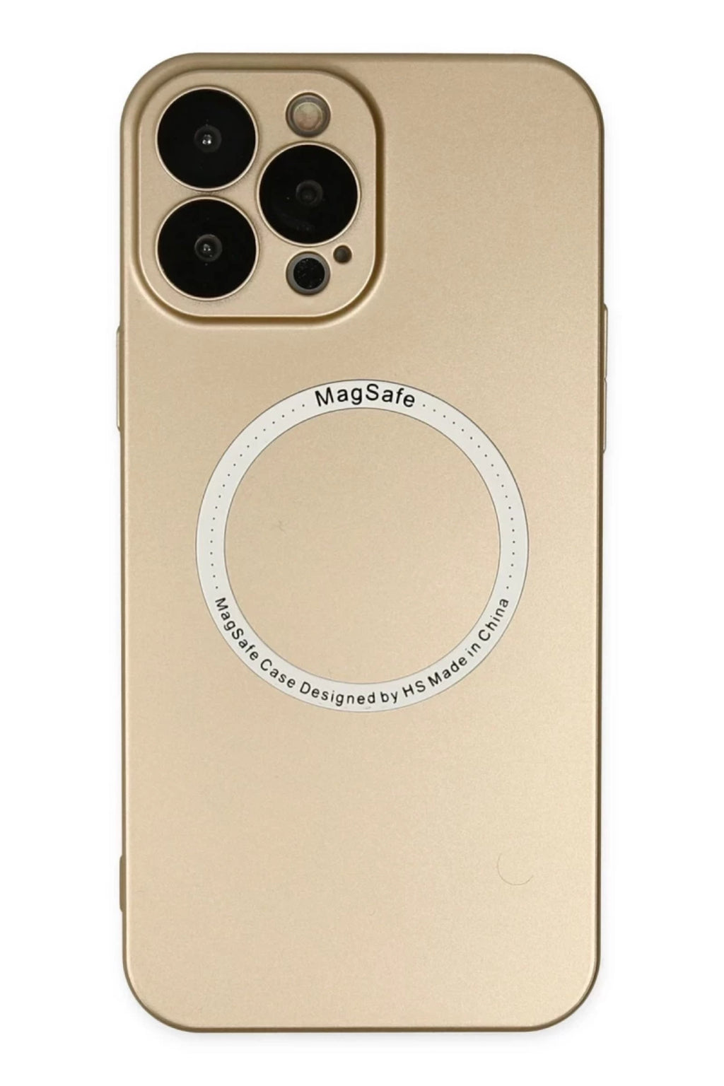 Apple iPhone 14 Pro Max Uyumlu Kılıf Jack Magneticsafe Lens Silikon - Gold