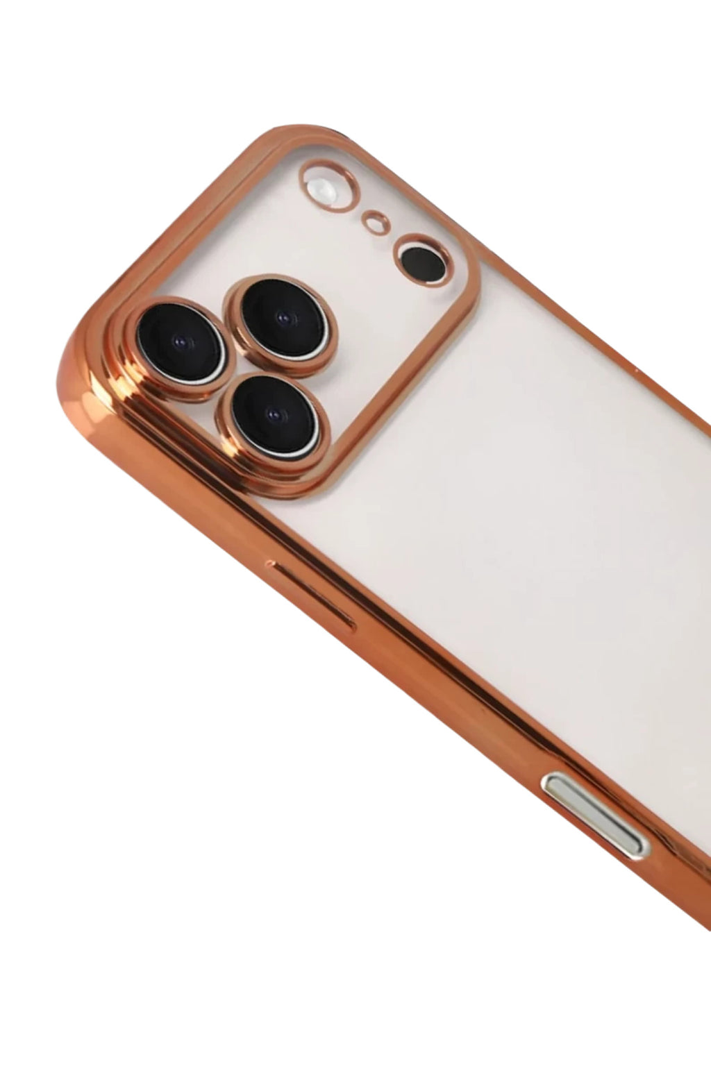 Apple iPhone 17 Pro Max Uyumlu Lensli Silikon - Turuncu